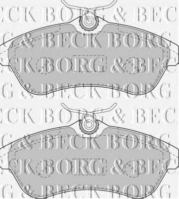 BORG & BECK bbp1735 -  Комплект тормозных колодок, дисковый тормоз